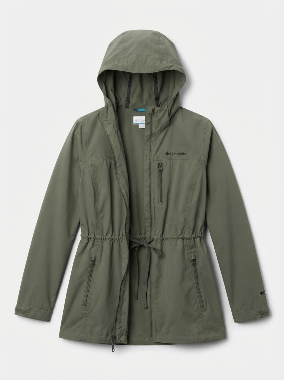 columbia jacket utility rain jacket outdoor gorpcore sage green hooded layering